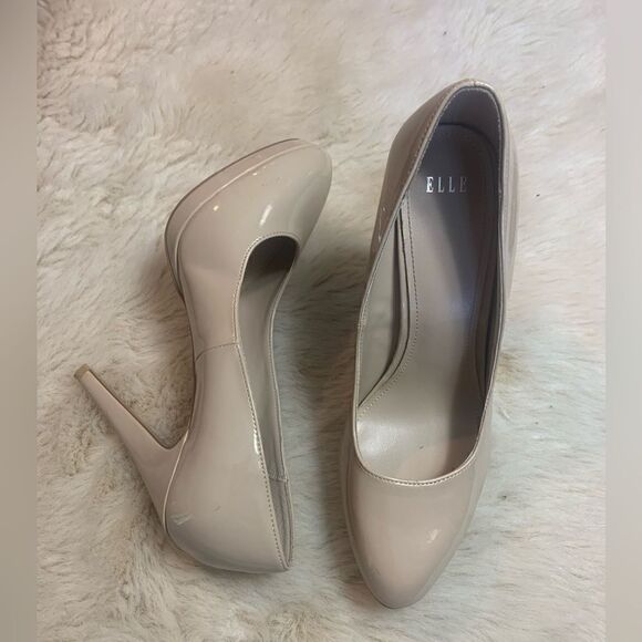 Elle Nude Patent Heels size 9.5 - Picture 1 of 9